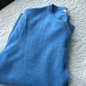 COPY - Blue cashmere & merino cardigan